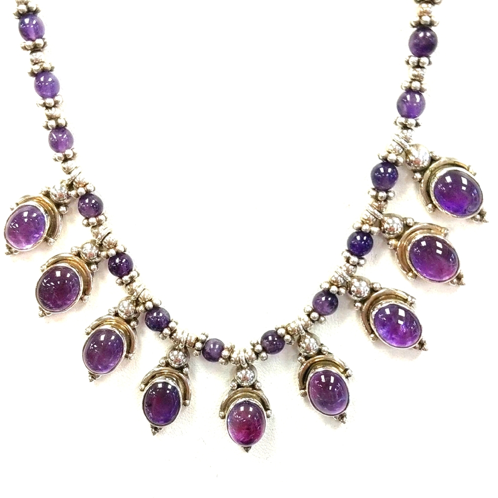 Amethyst Sterling Silver Necklace